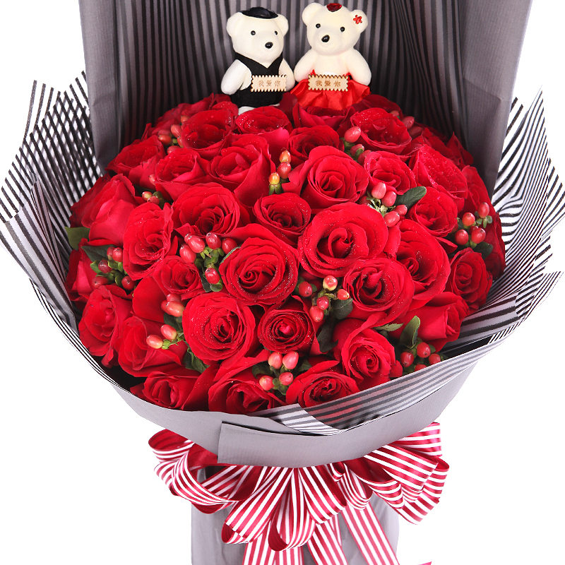 爱的理由-33朵红玫瑰花束