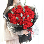 女神之约-33朵红玫瑰鲜花花束