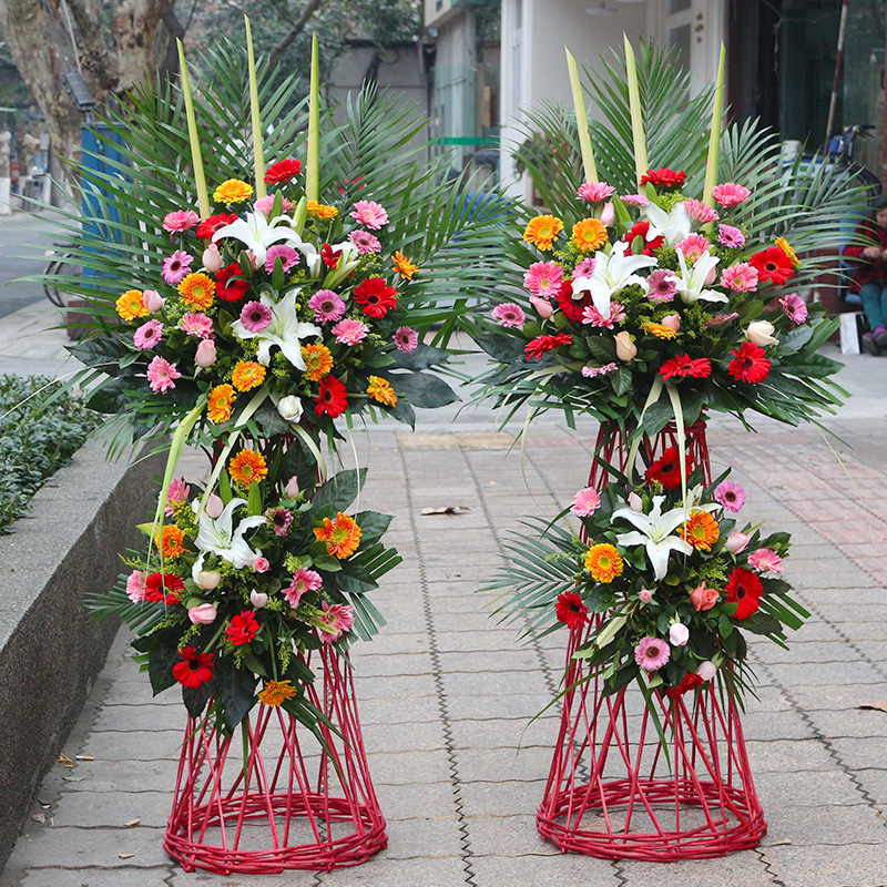 鹏程似锦-双层开业花篮一个